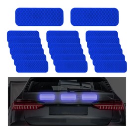 KVAEY 20 PCS Warning Reflective Stickers, Strong Reflective Waterproof Stickers for Safe Driving, High Visibility Bulk Sticker for Cars Pickup Trucks Motorcycles Bicycles (Blue)