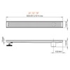 Neodrain 36-Inch Offset Side Outlet Linear Shower Drain with Quadrato