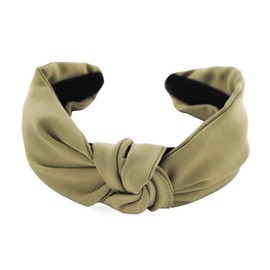 axy Fabric Headband with Knot Vintage Beautiful Women's Headband Hair Accessories Hair Band HR35 (Olive Green)