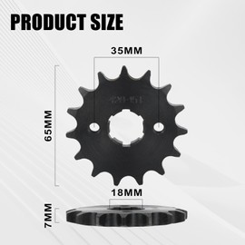 BAOUFF 15 Tooth Steel Front Sprocket for Hawk 250,Dirt Bike Front Sprocket for Hawk 250cc