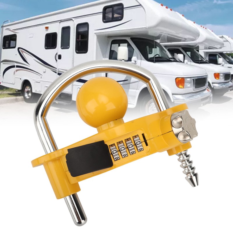 Trailer Coupler Lock Universal Hitch Lock U Shaped Combination Lock