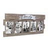 Stonebriar Rustic Wood Collage Picture Frame with Clips and Metal