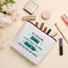 WRNZL Teacher Makeup Bag, End of Year Appreciation Thank You Valentine Gift Birthday Christmas Gifts