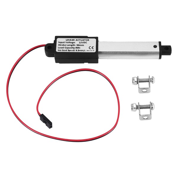 Qaautor Micro-Linear Actuator, 2 Inch Stroke, 90N/20.3Lb, Speed 9.5mm/S Electric