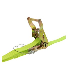 StrapSafe Ratchet Strap for Cargo Tie-Down - 1 Inch Width, 12 Foot Length - With Quick Release Safety Pin and Dual Handle Carry System - Heavy Duty to Secure and Carry Cargo