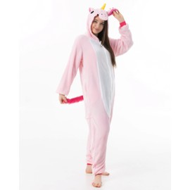 Katara 1744 Unicorn Onesie Costume, Fairy Tale, Party, Carnival Costume, Fantasy in Pink, Fancy Dress, Sleepsuit, Pyjamas, Jogging Suit, Cosplay, Animal Costume