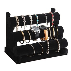 AIMALL 3 Tiers Jewelry Bracelet Watch Display Holder Stand Showcase Rack Organizer