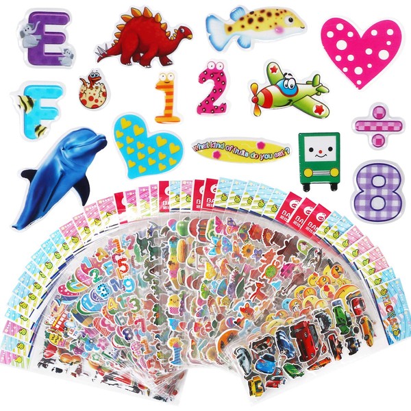 Vicloon 3D Stickers for Kids 3D Stickers 1000+ Swollen Stickers