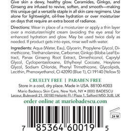 Mario Badescu Suero hidratante a base de hierbas para todo tipo de piel Suero sin aceite que deja la piel flexible Formulado con ceramidas y extracto de Gingko 1 onza líquida