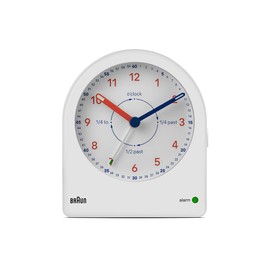BRAUN/Brown BC22TW Table Clock Alarm Table Clock Time Teacher White Orange