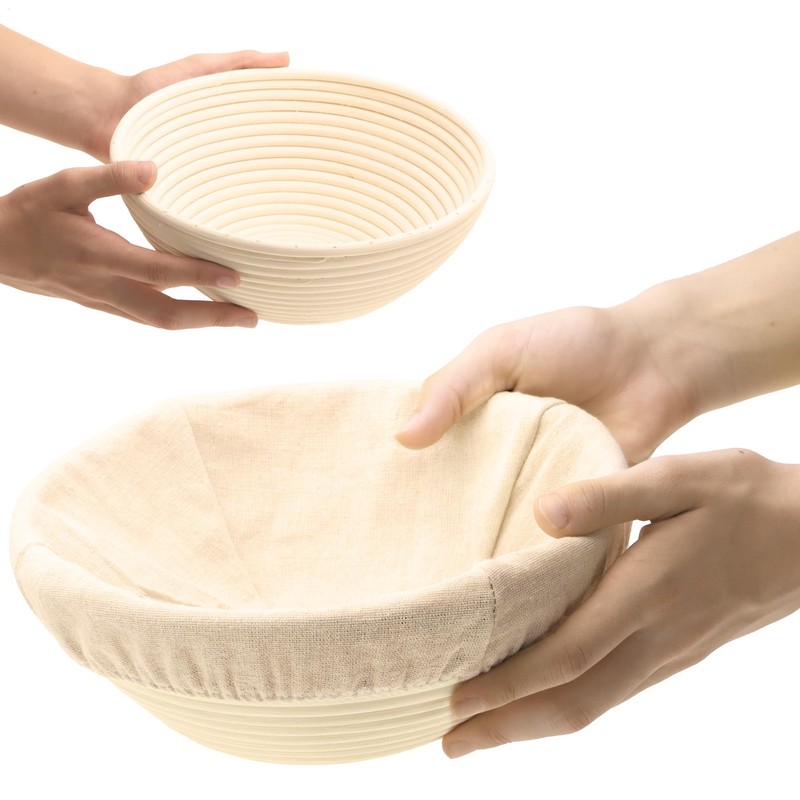 Robin Goods® 2 x Fermentation Baskets with Washable Linen Insert