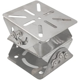 Coolotic 3-Axis Latitude Dual Layer CCTV Security Camera Housing Bracket Double Layer 180 Degree Adjustable 360 Degree Adjustable Security Camera Housing Pole Mounting Hardware (105x100x95mm Stainless