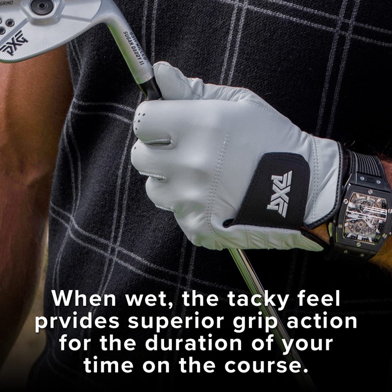 PXG Men's RH Players Glove G4-652021019RHSC-WHT Golf Glove, Right Hand,