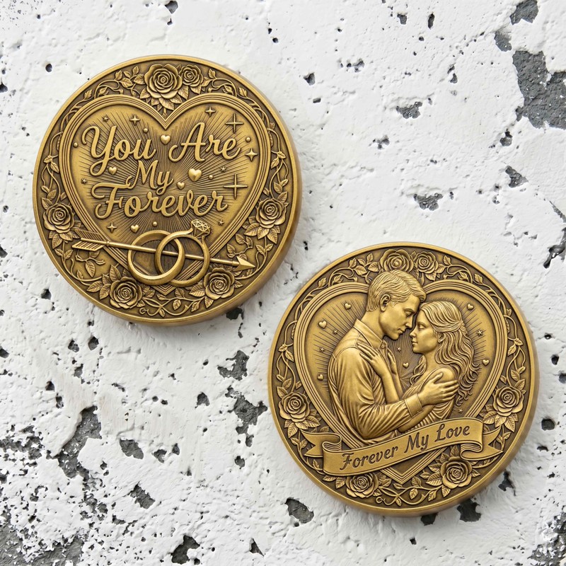 Love Challenge Coin – Forever My Love Romantic Keepsake Token