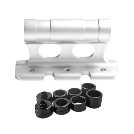 JNNJ Bicycle Fork Mount, Bicycle Quick Release Bicycle Mount Car Bicycle Block Fork Holder, Aluminium Bicycle Carrier Quick Release Fixed Clip, for Travel Transport of Bicycles (Silver)