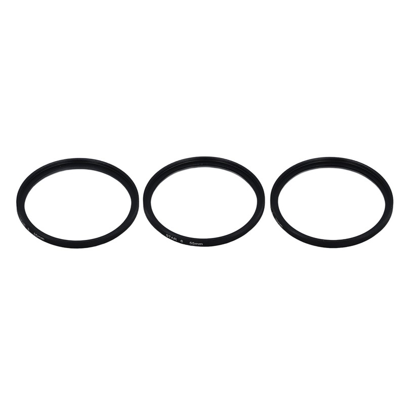 3PCS 55mm Star Filter 4 Points 6 Points 8 Points