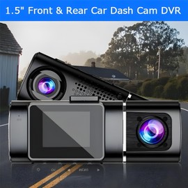Dual Dash Cam FHD 4K 1080P WiFi Front and Inside Recorder Mini Car Camera Uber 170 Wide with 64 GB High Speed SD Card Free (Maximum Support 256 GB)