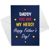 Daddy Card For Fathers Day A6 Card Superhero Theme Card