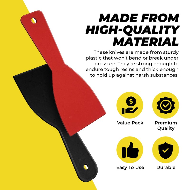 Qualihome Putty Knife Set | 6 Flexible Paint Scrapers for