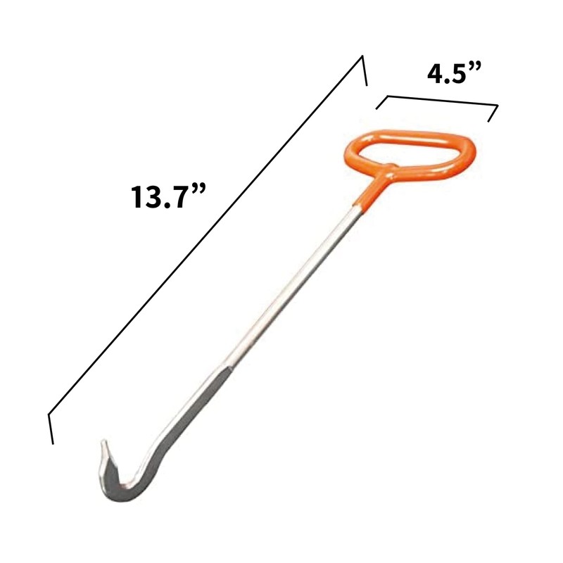 Manhole Cover Hook, Handy sized,13.7 inches Made of S50C Carbon