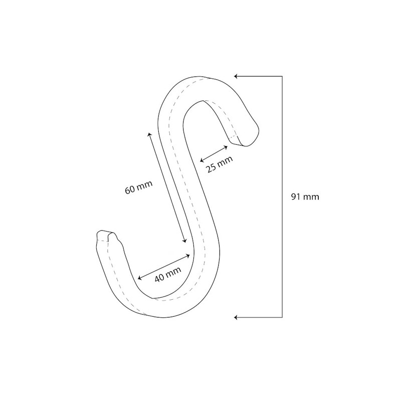 Brute Strength - S Shaped Hooks Wrapped in Full Grain
