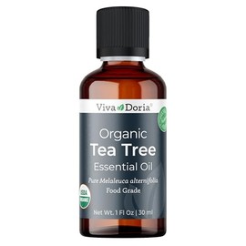 Viva Doria Tea Tree Essential Oil, USDA Certified, Organic Tea Tree Oil, 100% Pure, Natural Essential Oil, Undiluted, for Aromatherapy | Food Grade, 30 mL (1 Fluid Ounce)