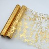 Snowkingdom 2PCS 108inchs Gold Table Runner, Sequin Glitter Foil Metallic