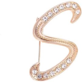 Letter Brooch Pins Initial Rhinestone Brooches for Women 26 Letters Alphabet Rhinestone Brooch Pins Crystal Letter Brooches for Collar Crafts Letter Jewelry Accessories