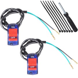 Amavoler 7/8 22mm Mini Bike Dirt Bike On Off Switch Light Switch Aftermarket Replacement Parts Fit for Coleman Mini Bike Dirt Four Wheeler Moped Go Kart.