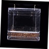 CIYODO Acrylic Transparent Bird Feeder with Removable Tray Large S