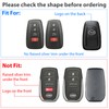 Aoocar 4 Button Genuine Leather Key Fob Cover, for Toyota