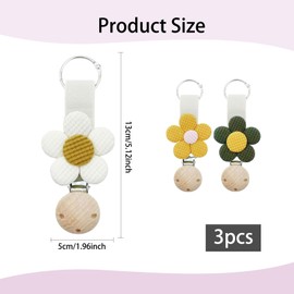 Nzexlyva 3 Pcs Hat Clip for Bag Travel, Flower Shaped Hat Clips Portable Flower Hat Holder, Flower Hat Keeper Suitable for Hat and Bag, Mitten Clips Hands-Free for Travel Accessory Practical