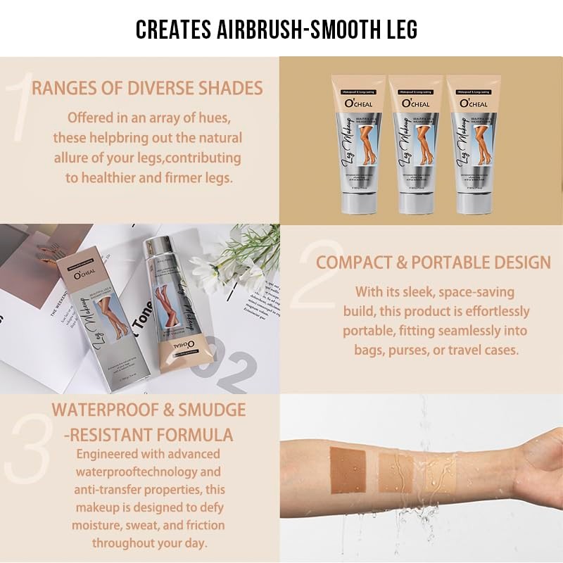 O'CHEAL Crema De Maquillaje Para Piernas Resistente Al Agua O'Cheal,