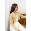 BlackButterfly Children's Long Sleeve Bolero Sparkle Cardigan Girls, gold