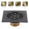 Floor Drain European Style Antique Stainless Steel and Copper Square