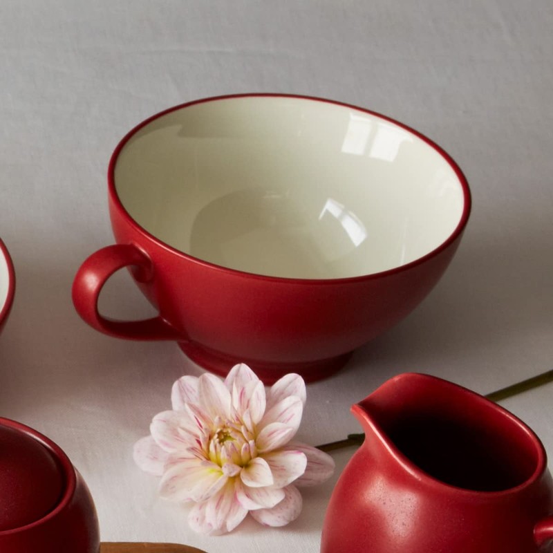 Noritake Colorwave Raspberry Set of 4 Handled Bowls, 5-1/2", 18