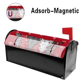 Christmas Tree Mailbox Cover 21x18 Inch, Merry Christmas Post Letter Box Covers, Holiday Xmas Magnetic Waterproof Mail Wraps for Outdoor Yard Garden Standard Mailbox Decor