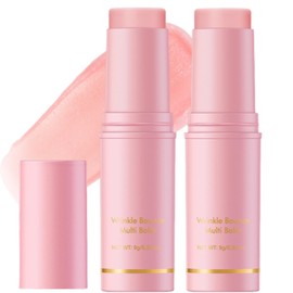 2 Piece Collagen Wand Set, Pure Collagen Wand Stick for Face, Pink Hydration and Wrinkle Care Wrinkle Bounce Multi Balm Ideal for Dry Skin and Makeup Enthusiasts