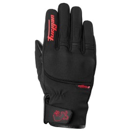 Furygan JET ALL SEASONS D3O EVO - Men's Motorcycle Gloves - 100% leather palm - Tactile - Comfort - Breathable & Light, Black-red