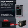LOUYSGEN Smart Light Switch,3-Button,Aluminum Frame, Neutral Required,2.4GHz, Tuya Smart Life