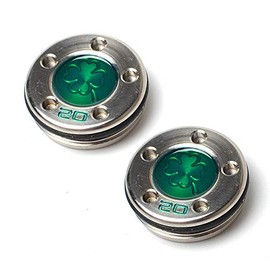 PLUSKER 2PCS Golf Custom Putter Weights with Green Four-Leaf Clover Pattern 20g Available for Select Newport Studio Design California GoLo Futura X Series Clubs Head