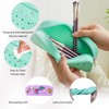 RSRSLEII Cute Silicone Makeup Brush Holder with Holes, Soft Portable