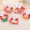 Kistreao 10Pcs Christmas Hair Ties for Girls Cute Rubber Bands