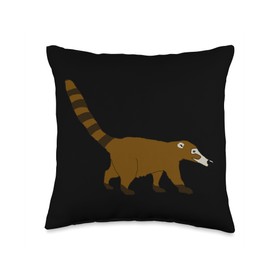 Coati Coatimundi Raccoon Animals Throw Pillow