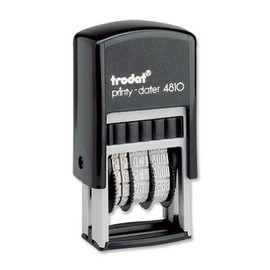 Trodat TS-120231 Printy 4810 Self-Inking Budget Mini Dater Stamp, 20mm x 3.8mm, Black