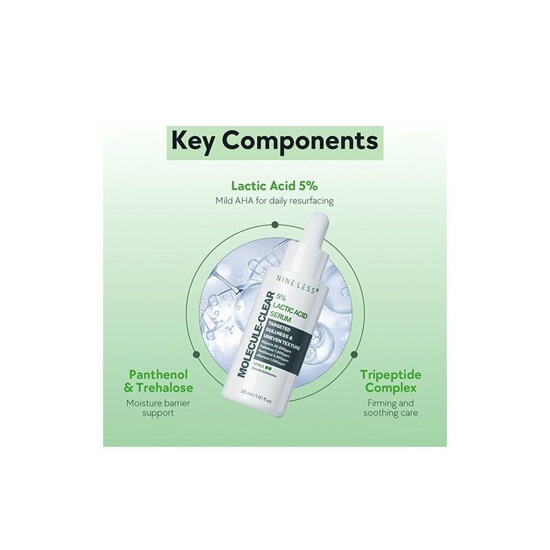 NINELESS [NINELESS]Molecule-Clear 5% Lactic Acid Serum 30ml