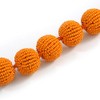 Avalaya Orange Glass Bead Ball Chunky Necklace/54cm L