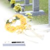 Heart Shaped Tribute Memorial Wreath Artificial Silk Wreath Gravestone Decoration