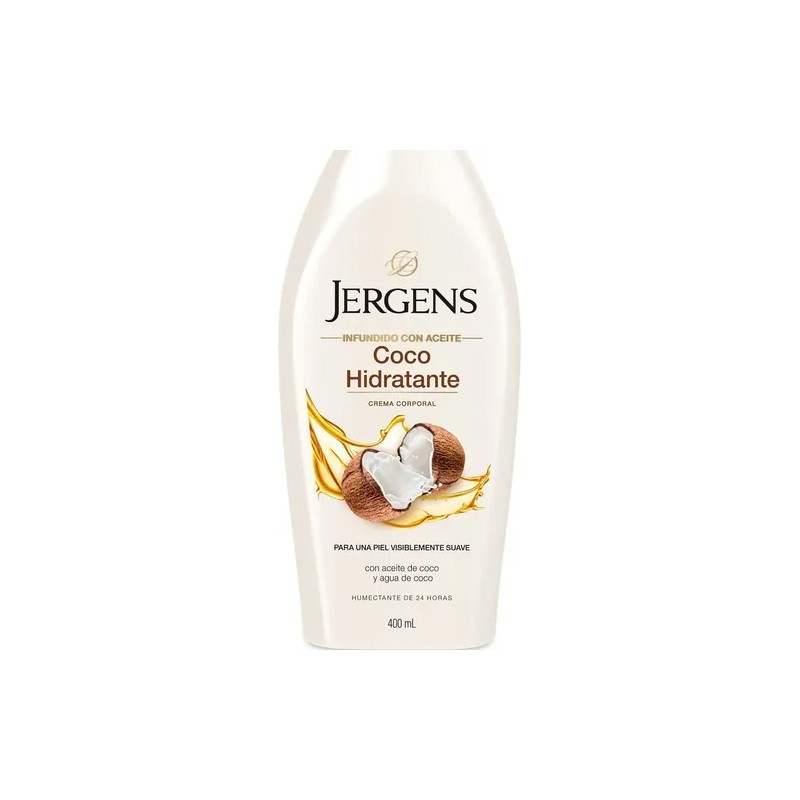 Jergens Crema Corporal Coco Hidratante Piel Suave 400ml