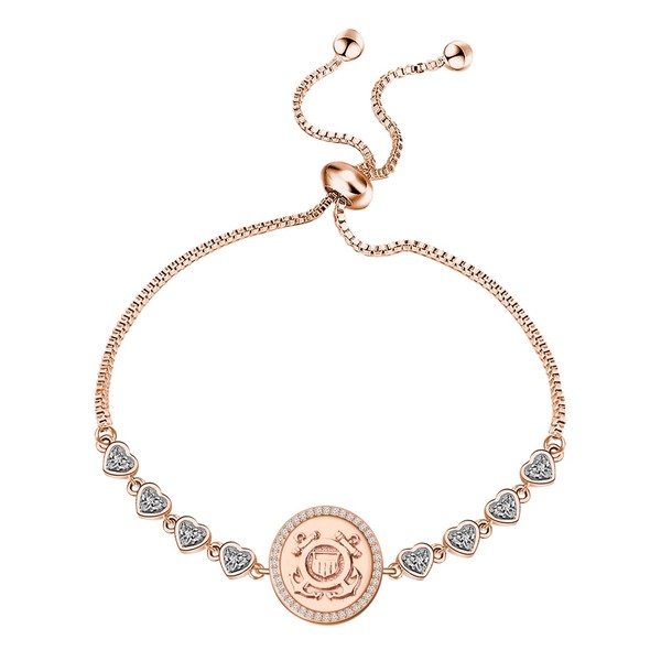 LQRI US Coast Guard Bracelet Naval Academy Navy Gift Military